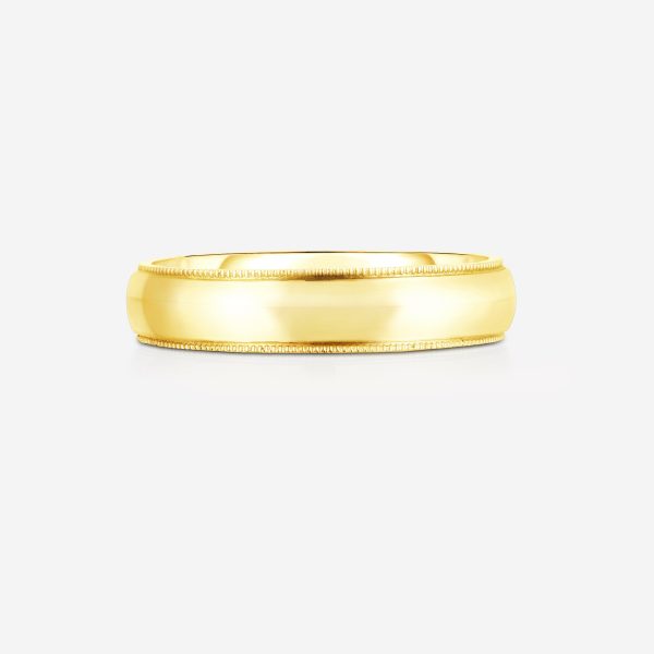 5 mm Milgrain Comfort Fit Wedding Band Online Sale