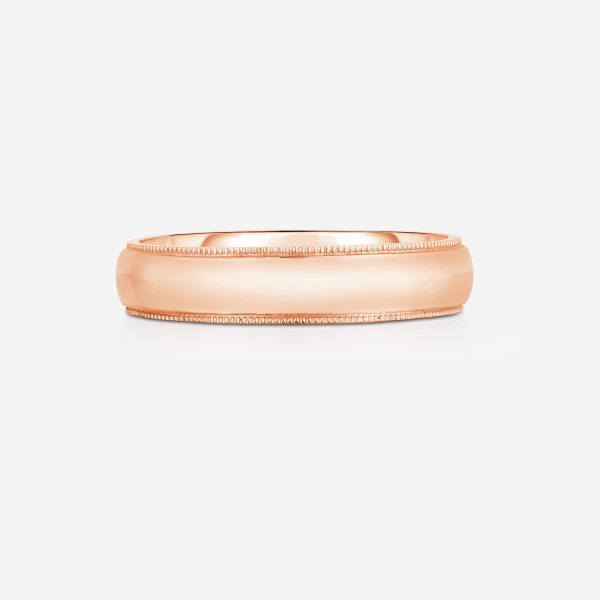 5 mm Milgrain Comfort Fit Wedding Band Online Sale