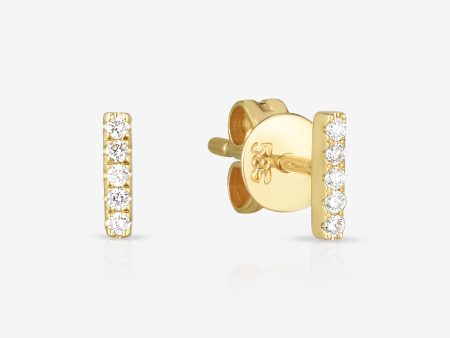 Petite Diamond Line Studs For Discount