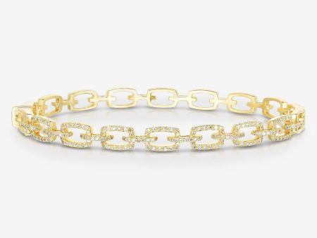 Diamond Link Bangle For Discount