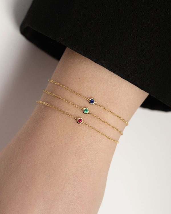 Gemstone Bezel-Set Bracelet Hot on Sale